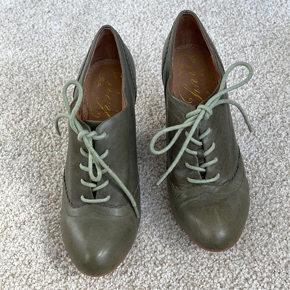 Green Bootie Heels